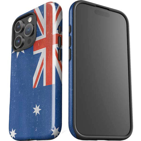 Australia Flag Distressed iPhone 16 Pro Max Impact Case