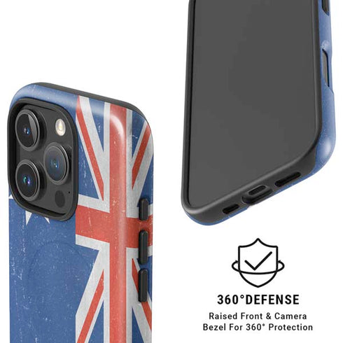 Australia Flag Distressed iPhone 16 Pro Max Magsafe Impact Case