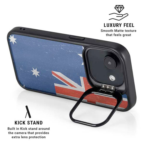 Australia Flag Distressed iPhone 16e Kickstand Case