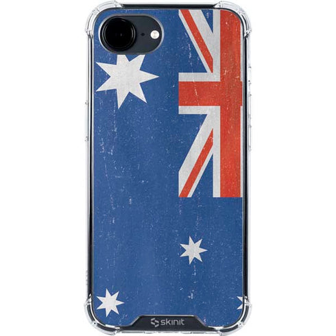 Australia Flag Distressed iPhone 16e Clear Case