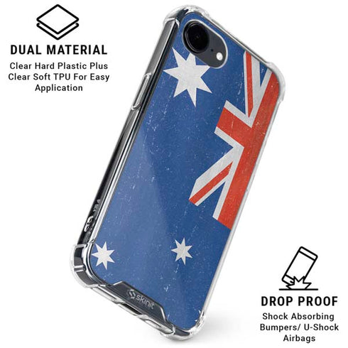 Australia Flag Distressed iPhone 16e Clear Case