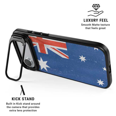Australia Flag Distressed iPhone 17 Air Kickstand Case
