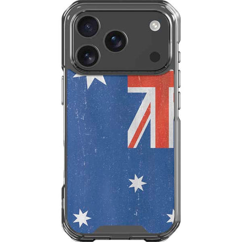Australia Flag Distressed iPhone 17 Pro Clear Case