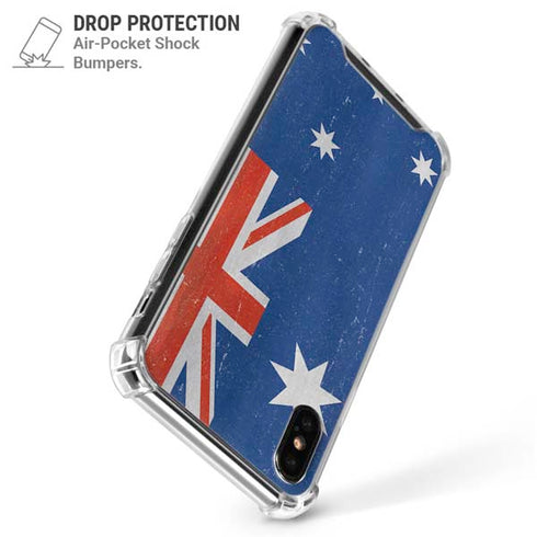 Australia Flag Distressed iPhone X/XS Clear Case