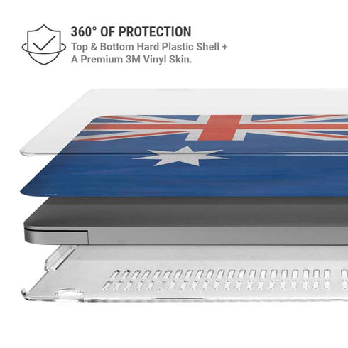 Australia Flag Distressed MacBook Pro 14in (2021-24) Case plus Skin