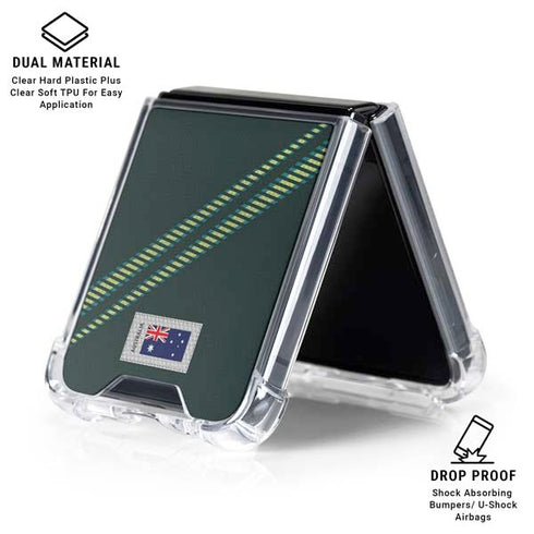 Australia Soccer Flag Galaxy Z Flip6 Clear Case