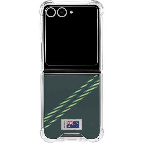 Australia Soccer Flag Galaxy Z Flip7 Clear Case