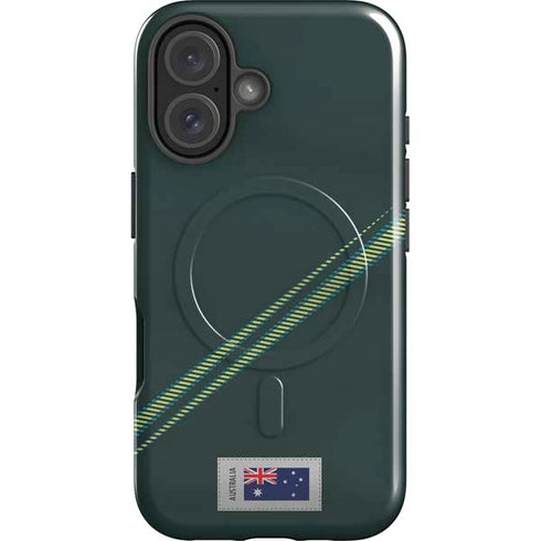 Australia Soccer Flag iPhone 16 Magsafe Impact Case