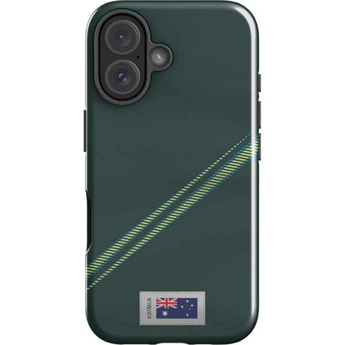 Australia Soccer Flag iPhone 16 Plus Impact Case