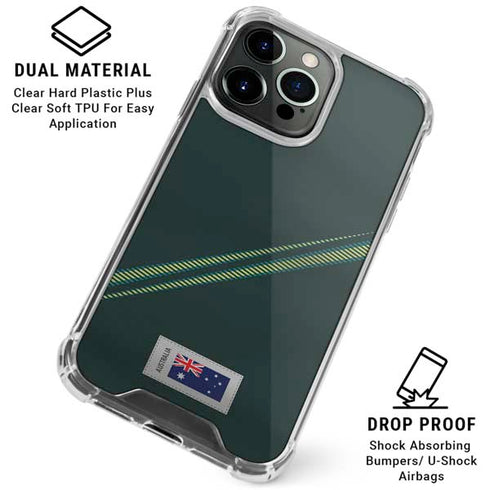 Australia Soccer Flag iPhone 16 Pro Max Clear Case