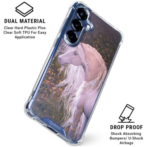 Autumn Glow Unicorn by Laurie Prindle Galaxy S25 Clear Case
