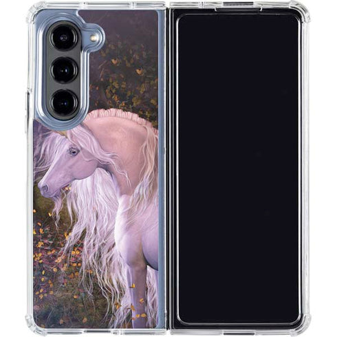 Autumn Glow Unicorn by Laurie Prindle Galaxy Z Fold5 5G Clear Case