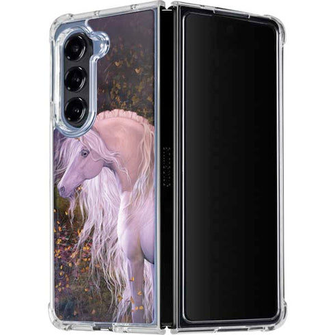 Autumn Glow Unicorn by Laurie Prindle Galaxy Z Fold5 5G Clear Case