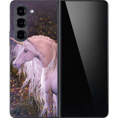 Autumn Glow Unicorn by Laurie Prindle Galaxy Z Fold5 5G Skin