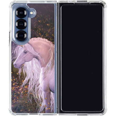 Autumn Glow Unicorn by Laurie Prindle Galaxy Z Fold6 Clear Case