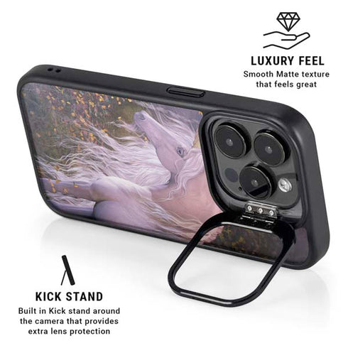 Autumn Glow Unicorn by Laurie Prindle iPhone 14 Pro Kickstand Case