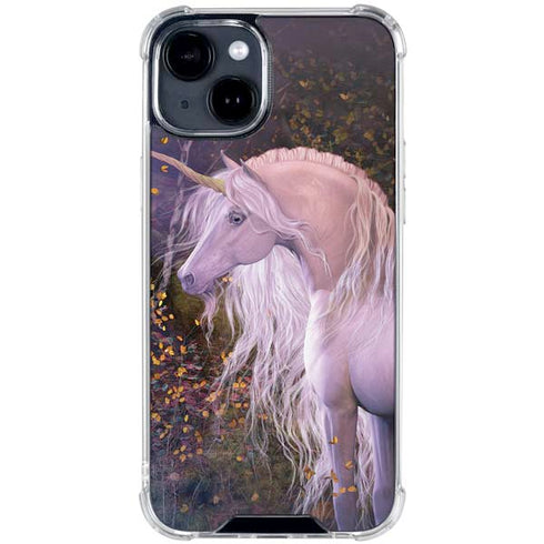 Autumn Glow Unicorn by Laurie Prindle iPhone 15 Clear Case