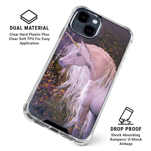 Autumn Glow Unicorn by Laurie Prindle iPhone 15 Clear Case