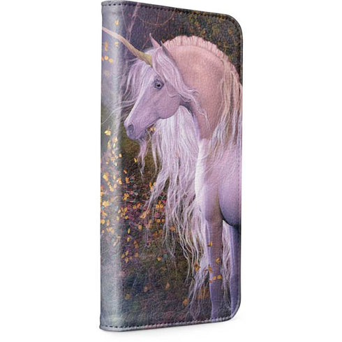 Autumn Glow Unicorn by Laurie Prindle iPhone 15 Plus Folio Case