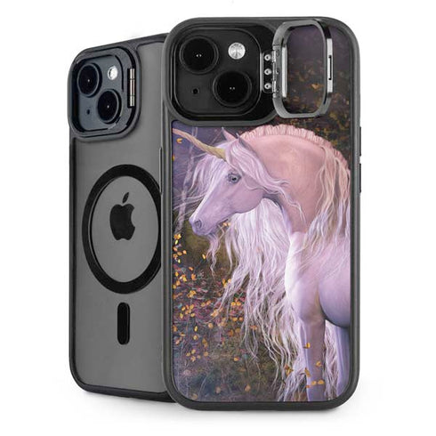 Autumn Glow Unicorn by Laurie Prindle iPhone 15 Plus Kickstand Case