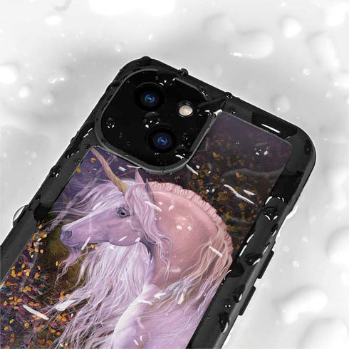 Autumn Glow Unicorn by Laurie Prindle iPhone 15 Plus Waterproof Case