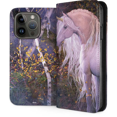 Autumn Glow Unicorn by Laurie Prindle iPhone 15 Pro Folio Case