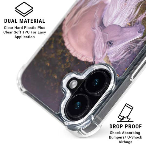 Autumn Glow Unicorn by Laurie Prindle iPhone 16 Plus Clear Case
