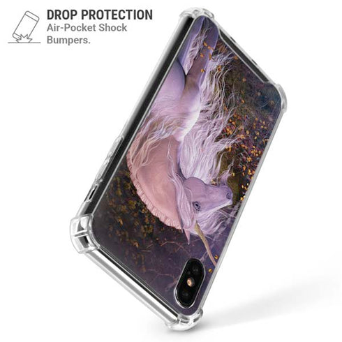 Autumn Glow Unicorn by Laurie Prindle iPhone X/XS Clear Case