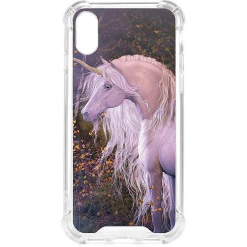 Autumn Glow Unicorn by Laurie Prindle iPhone XS Clear Case