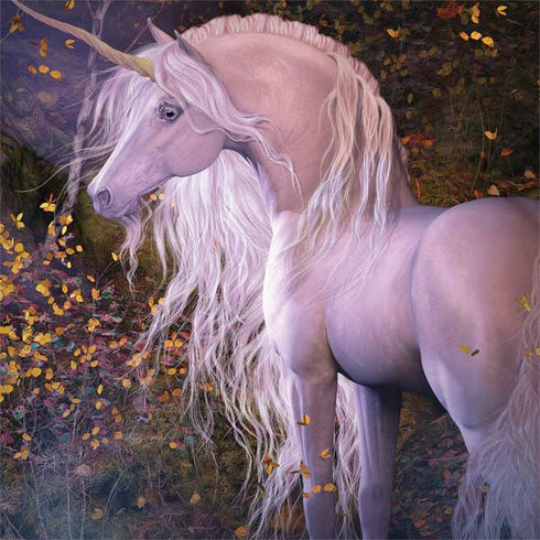 Autumn Glow Unicorn by Laurie Prindle MacBook Skins