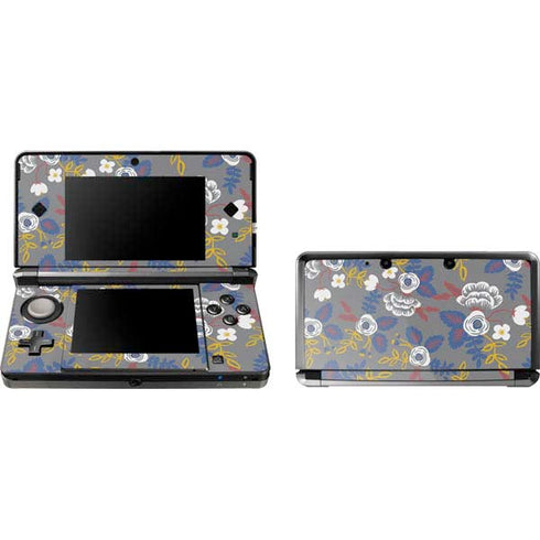 Autumn Grey Floral 3DS (2011) Skin