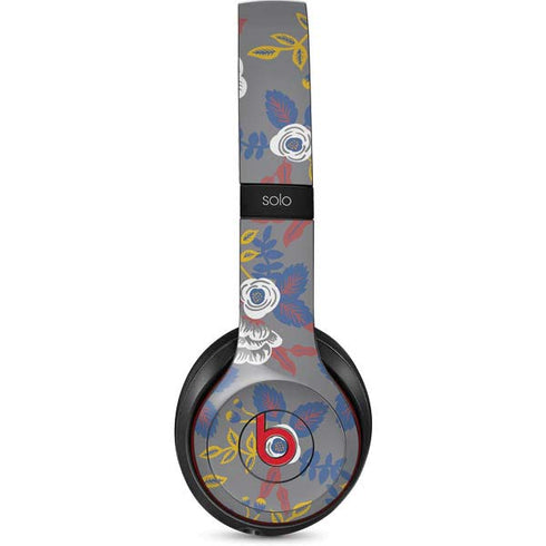 Autumn Grey Floral Beats Solo 2 Wireless Skin