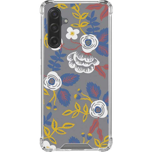 Autumn Grey Floral Galaxy A17 Clear Case