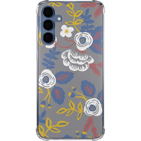 Autumn Grey Floral Galaxy A35 5G Clear Case