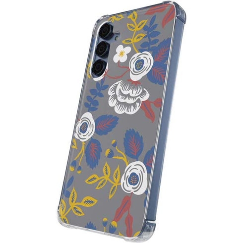Autumn Grey Floral Galaxy A35 5G Clear Case