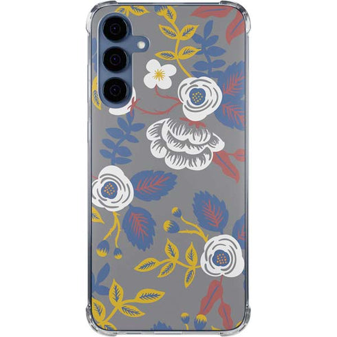 Autumn Grey Floral Galaxy A55 5G Clear Case