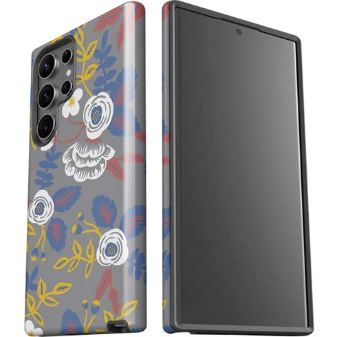 Autumn Grey Floral Galaxy S23 Ultra Pro Case