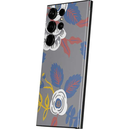 Autumn Grey Floral Galaxy Skins