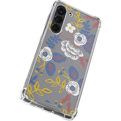 Autumn Grey Floral Galaxy S24 FE Clear Case