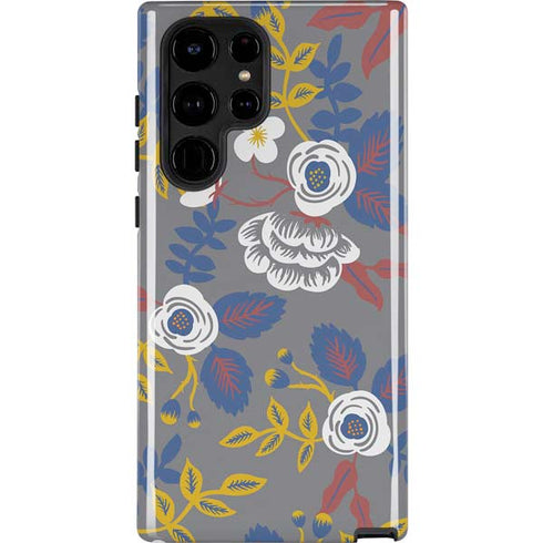 Autumn Grey Floral Galaxy Cases