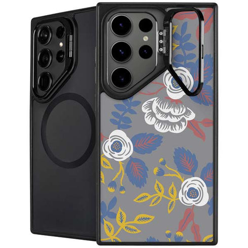 Autumn Grey Floral Galaxy S25 Ultra Kickstand Case