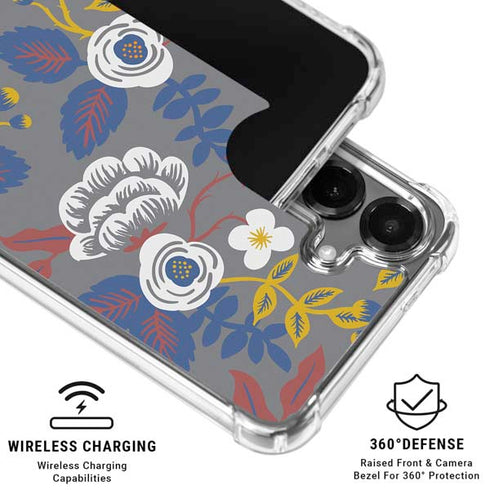 Autumn Grey Floral Galaxy S26 Plus Clear Case