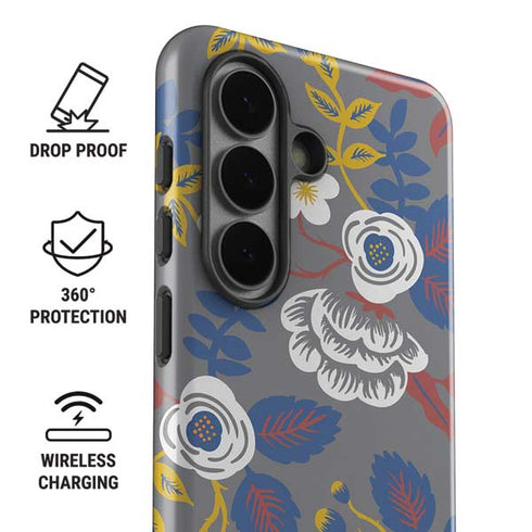 Autumn Grey Floral Galaxy S26 Plus Impact Case