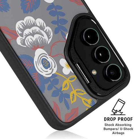 Autumn Grey Floral Galaxy S26 Plus Kickstand Case