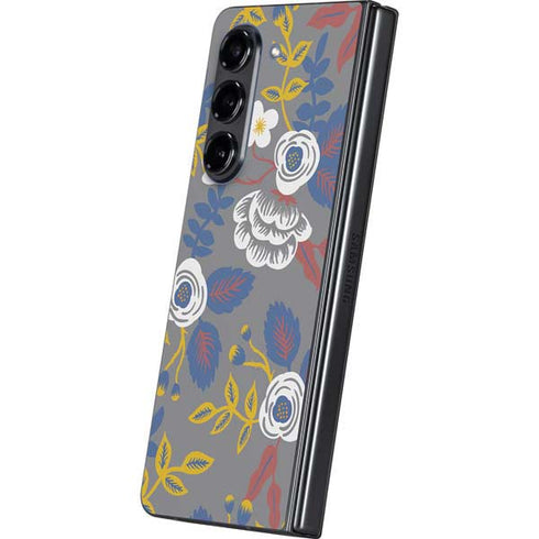 Autumn Grey Floral Galaxy Z Fold5 5G Skin