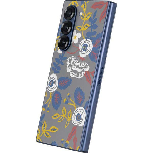 Autumn Grey Floral Galaxy Z Fold6 Skin