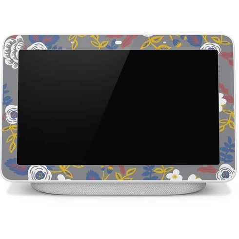 Autumn Grey Floral Google Home Hub Skin