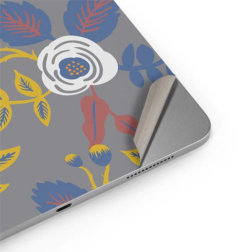 Autumn Grey Floral Apple iPad Air Skin