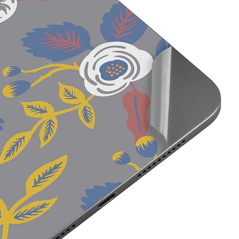 Autumn Grey Floral Apple iPad Mini Skin