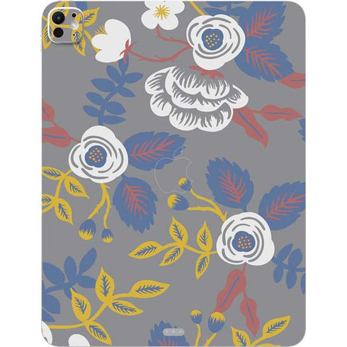 Autumn Grey Floral iPad Pro 13in M4 (2024) Skin